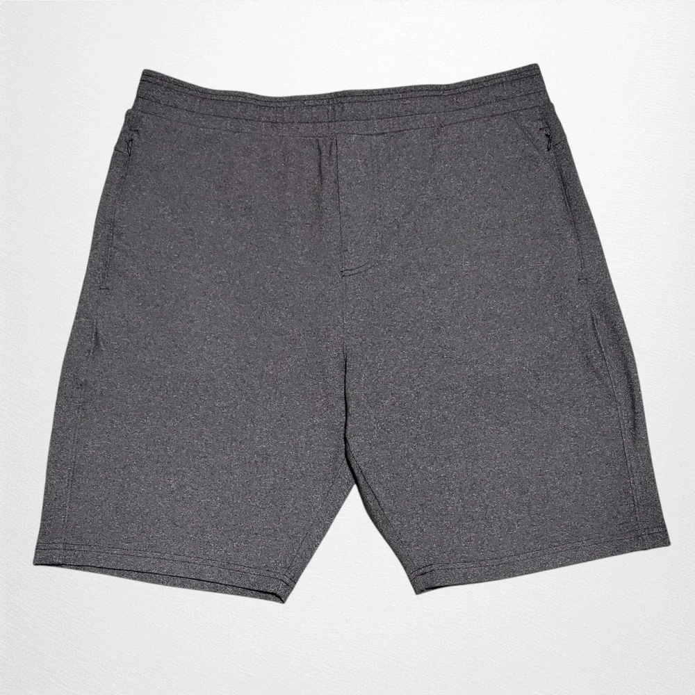 Public Rec Gamechanger Shorts Men 38 Heather Charcoal Performance Stretch Casual - Picture 1 of 15